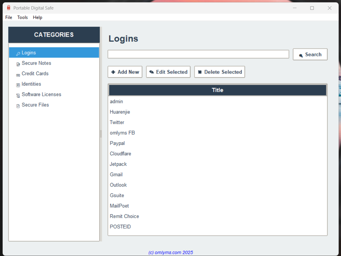 Portable Digital Safe